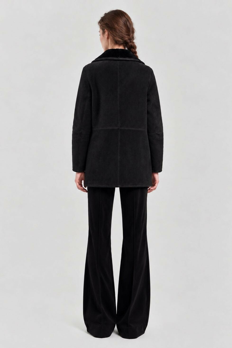 Black Marlow Shearling Coat Jackets Kolonaki 