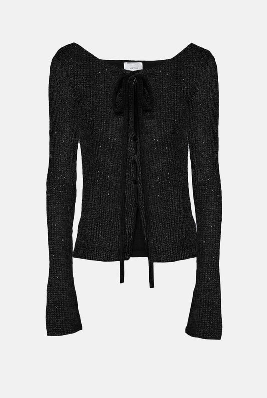 Black sequins knit jacket Jackets Habey Club 