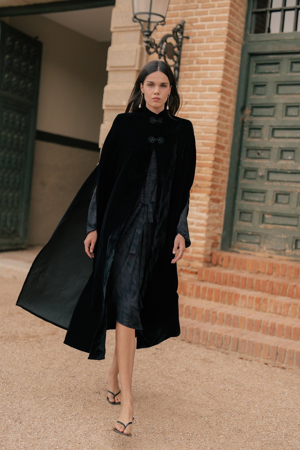 Black Velvet Cape Capes & shawls Vano Studio 