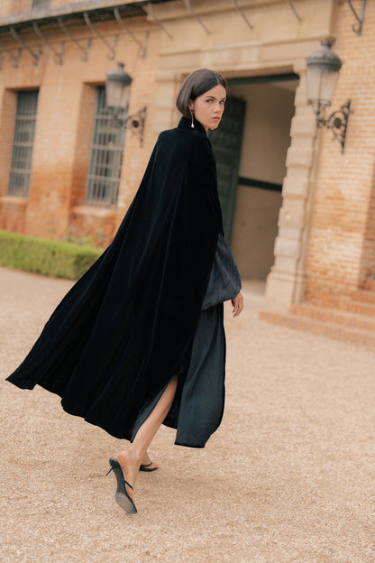 Black Velvet Cape Capes & shawls Vano Studio 