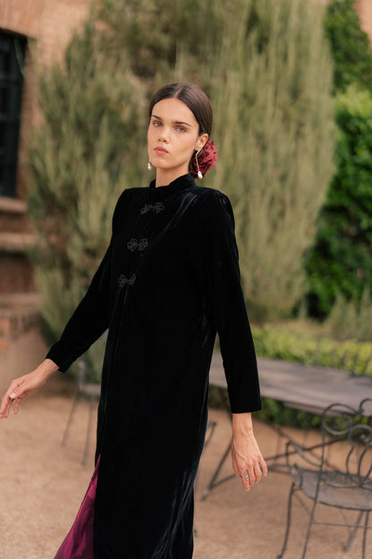 Black Velvet Coat Coats Vano Studio 