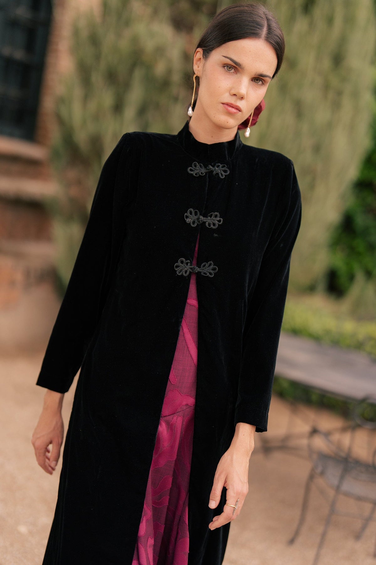 Black Velvet Coat Coats Vano Studio 