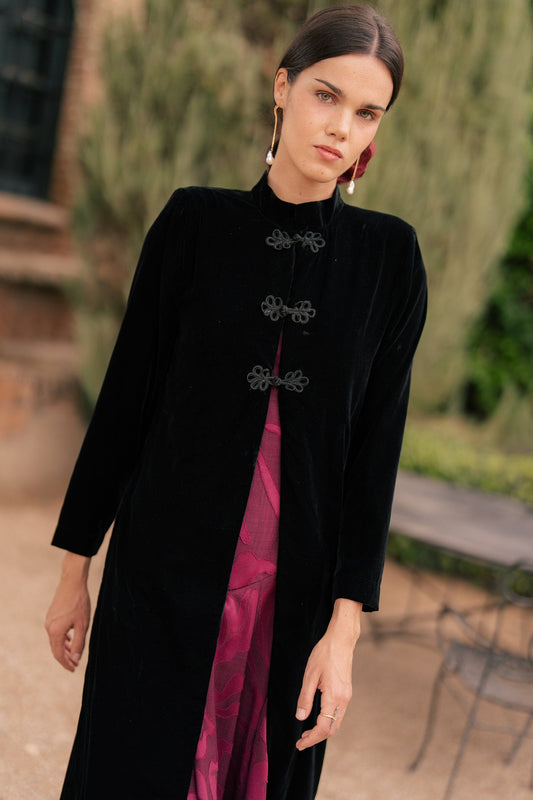 Black Velvet Coat Coats Vano Studio 