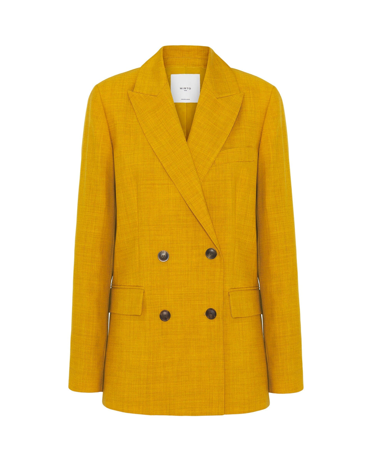 Blazer cruzada de lana ocre MUJER / CHAQUETAS & ABRIGOS / AMERICANAS Mirto 