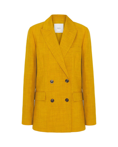Blazer cruzada de lana ocre MUJER / CHAQUETAS & ABRIGOS / AMERICANAS Mirto 
