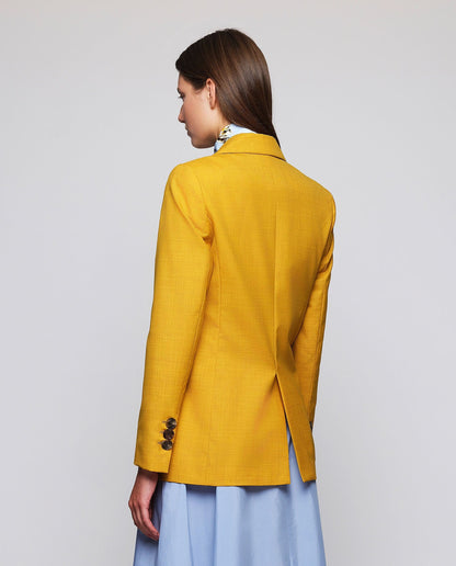 Blazer cruzada de lana ocre MUJER / CHAQUETAS & ABRIGOS / AMERICANAS Mirto 