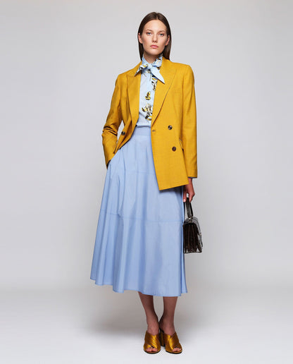 Blazer cruzada de lana ocre MUJER / CHAQUETAS & ABRIGOS / AMERICANAS Mirto 