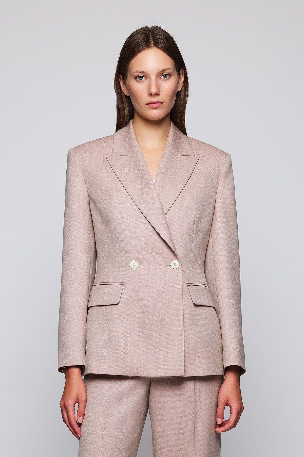 Blazer cruzada rosa de lana MUJER / CHAQUETAS & ABRIGOS / AMERICANAS Mirto XS / 36 