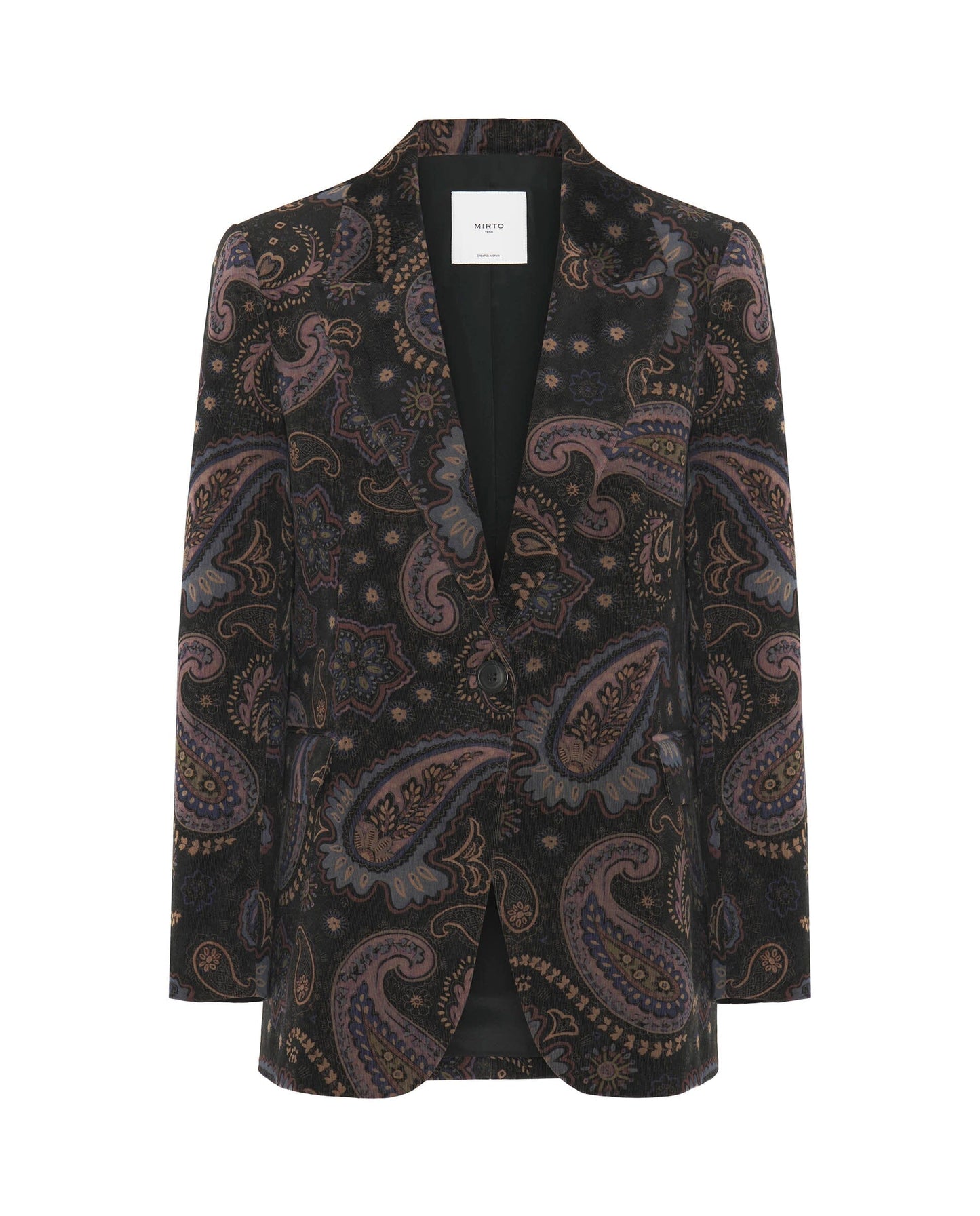 Blazer estampado paisley de algodón elástico Jackets Mirto 