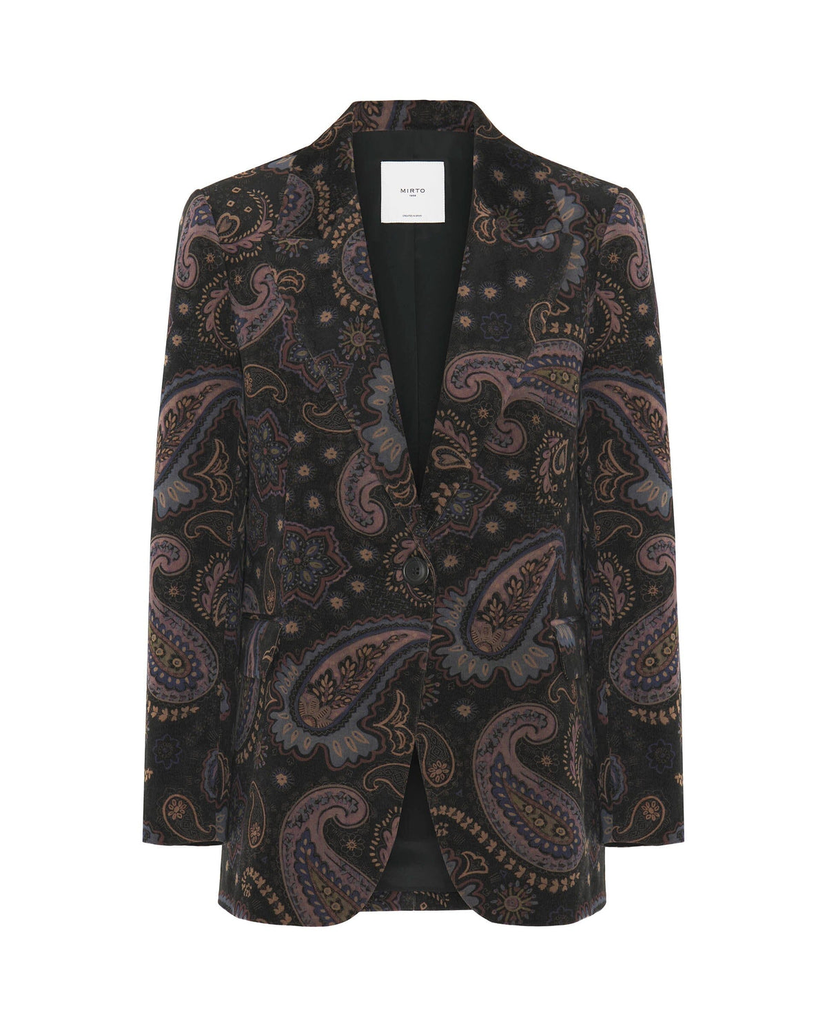 Blazer estampado paisley de algodón elástico Jackets Mirto 