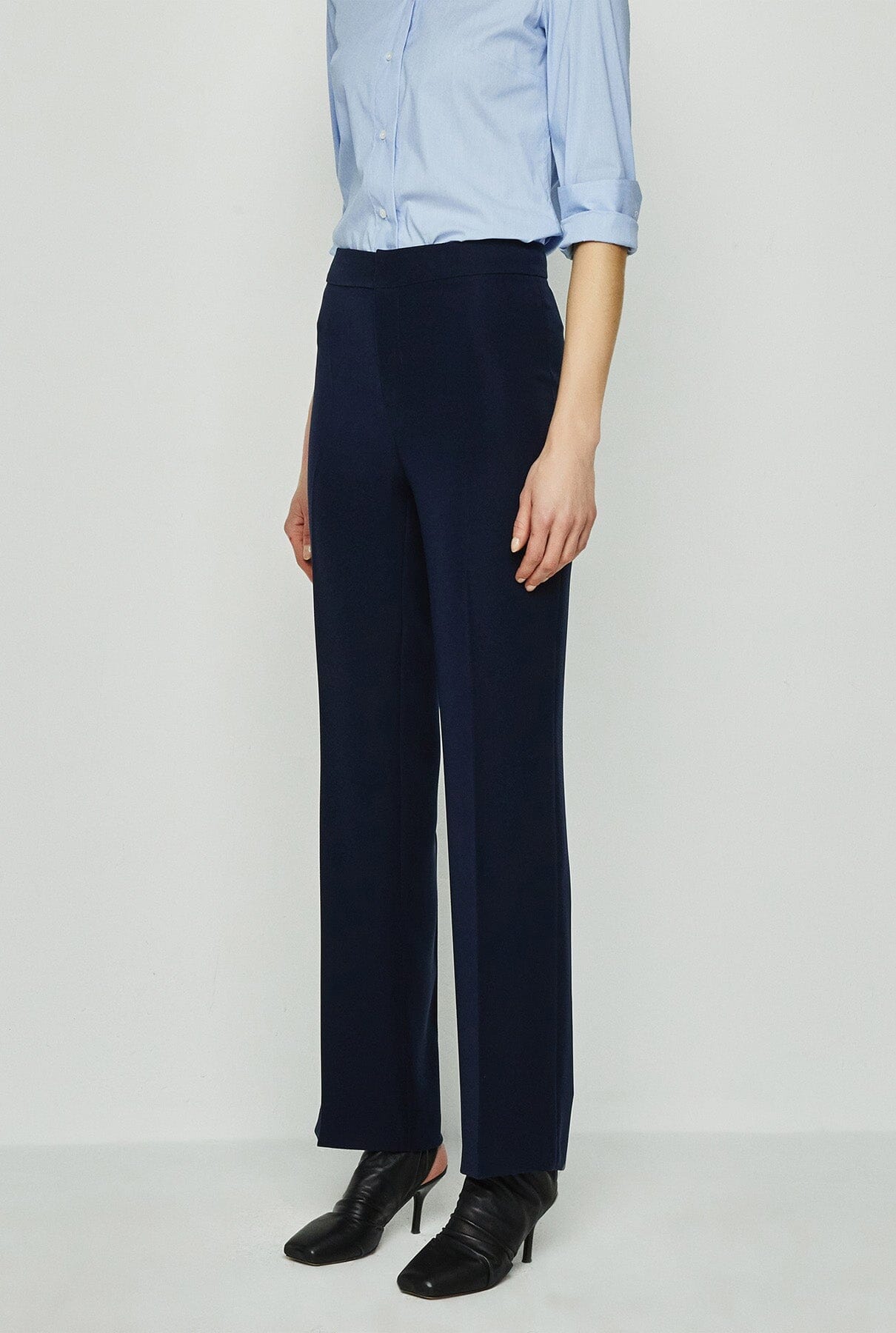 Blue crepe trousers Trousers Mirto 