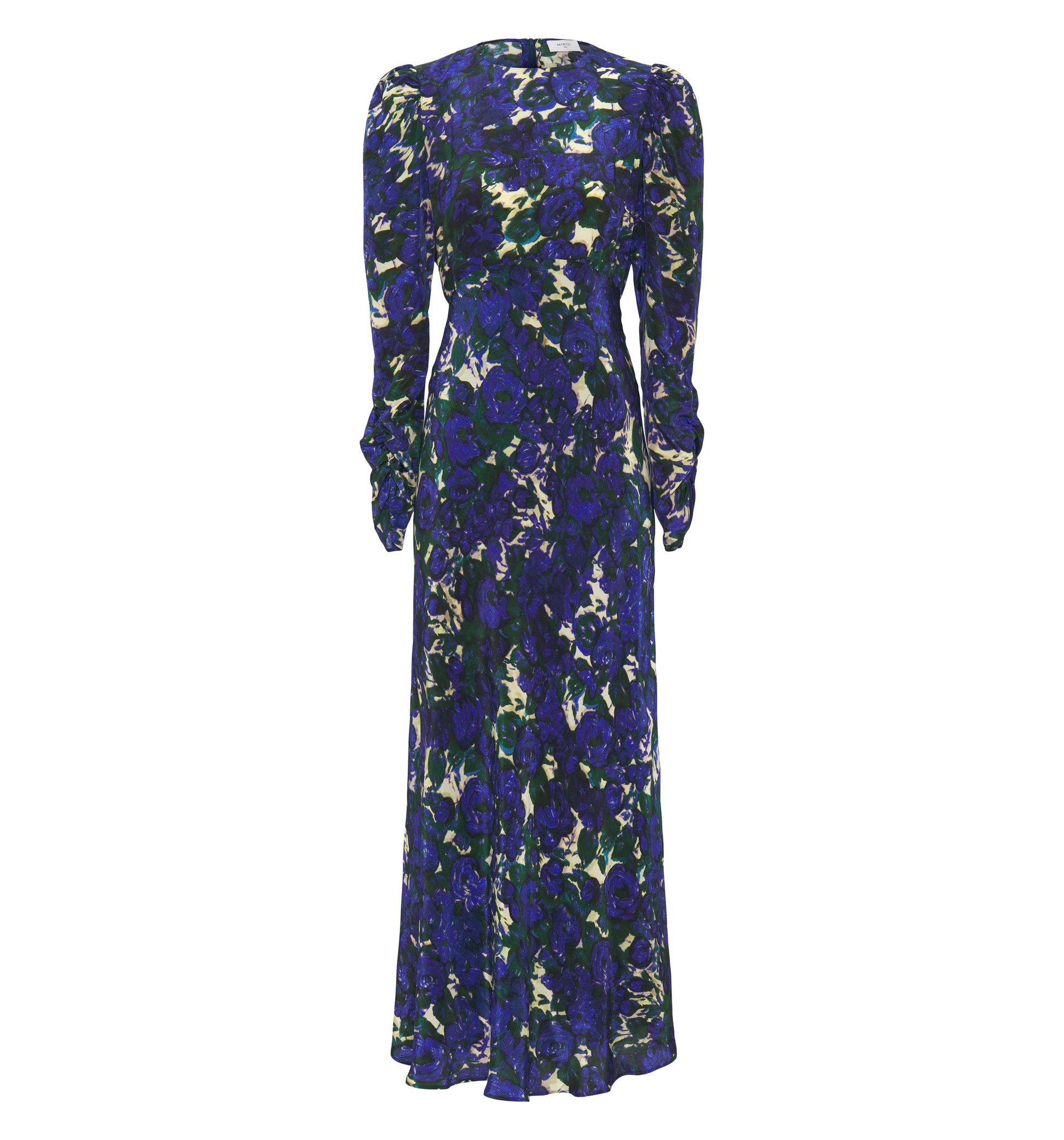 Blue & green floral print dress Dresses Mirto 