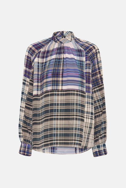 Blue plaid top Shirts & blouses Mirto 