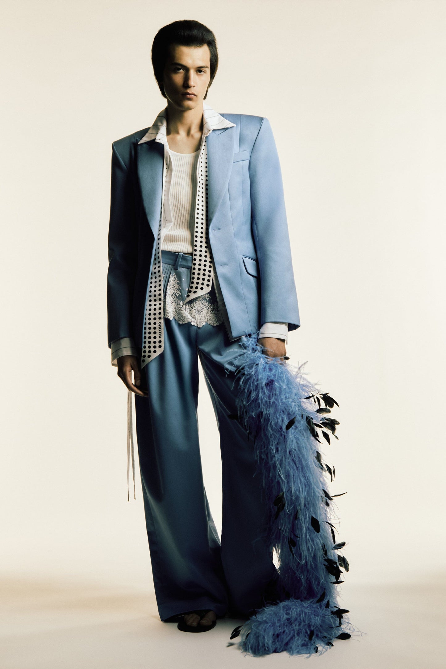 Blue Tailored Jacket Jackets PALOMO SPAIN 