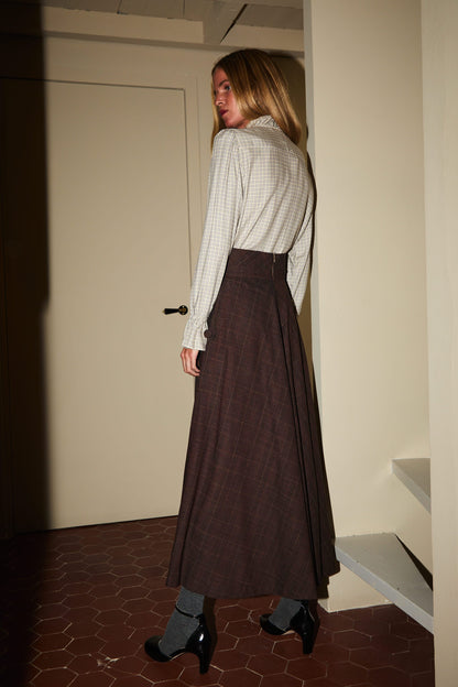 Blusa Alba Volantes Cuadros Gris y Rosa Shirts & Blouses IPA BRAND 