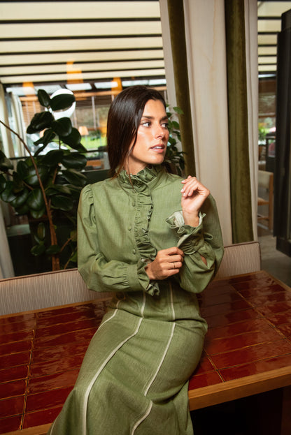 Blusa Aries Verde Volante Shirts & Blouses IPA BRAND 