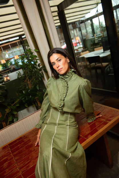 Blusa Aries Verde Volante Shirts & Blouses IPA BRAND 