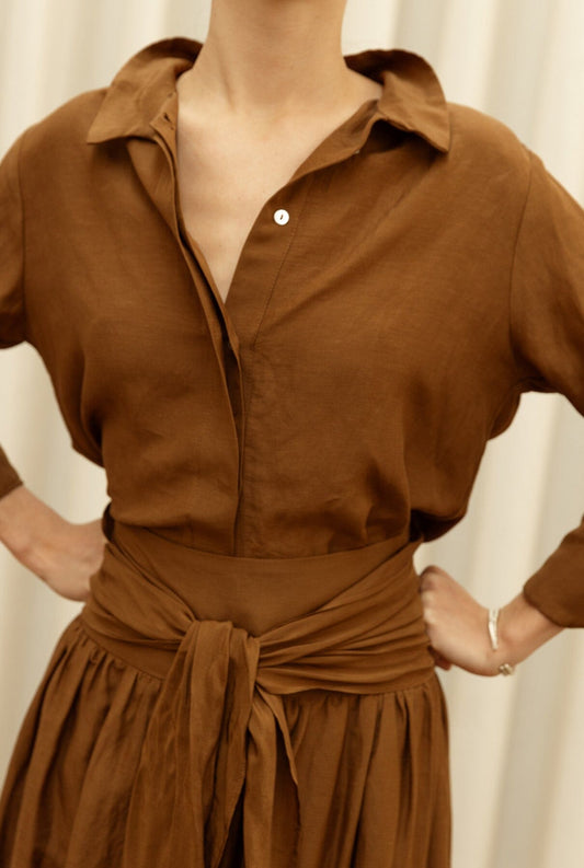 Blusa Bessette Chocolate Shirts & blouses Galcon Studio 