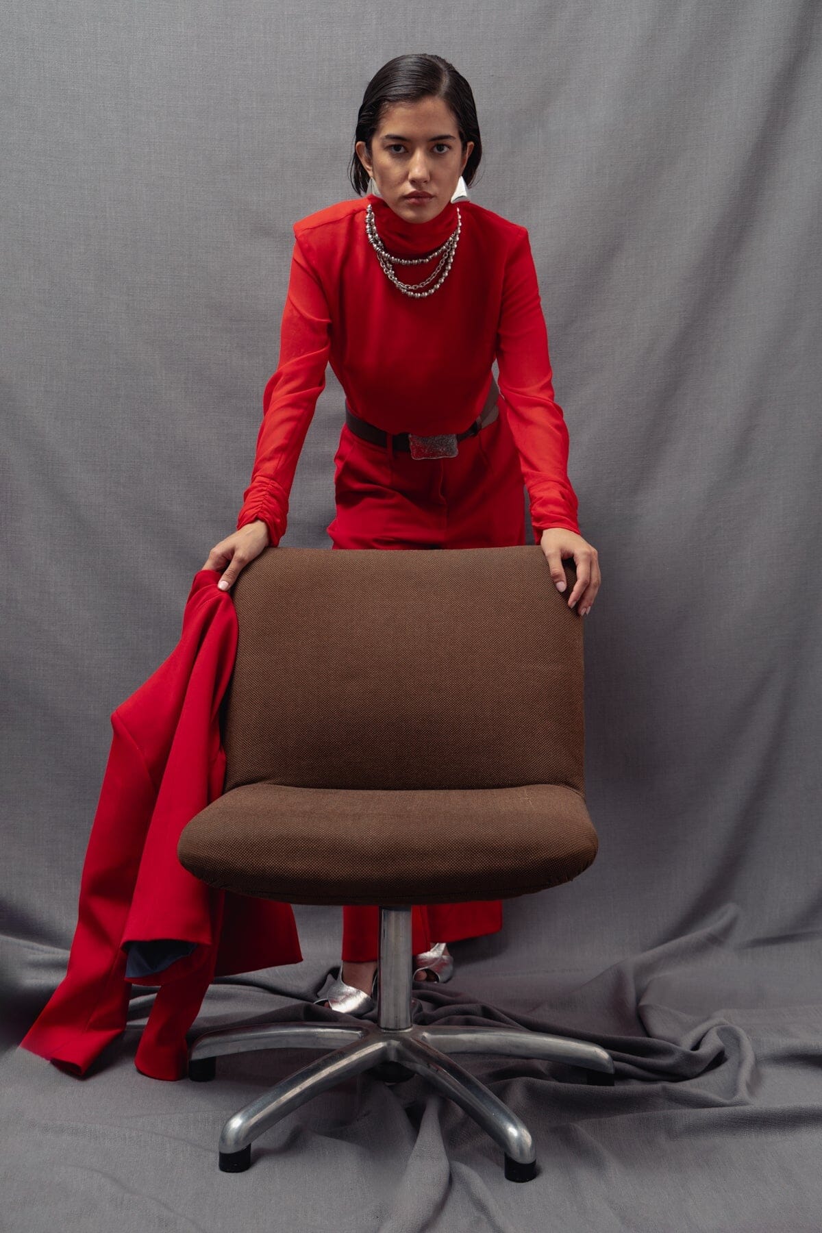 Blusa Crystal rojo Camisas Julise Magon 