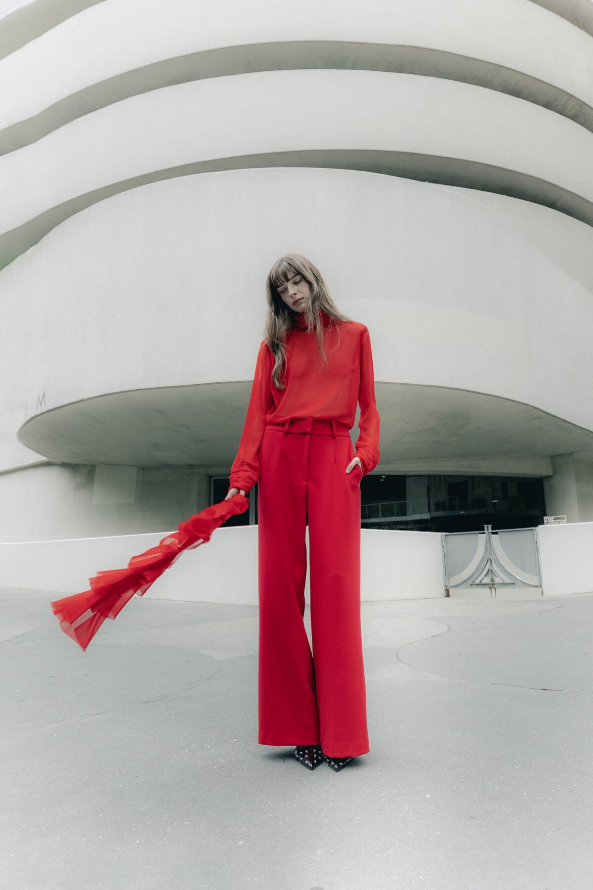 Blusa Crystal rojo Camisas Julise Magon 