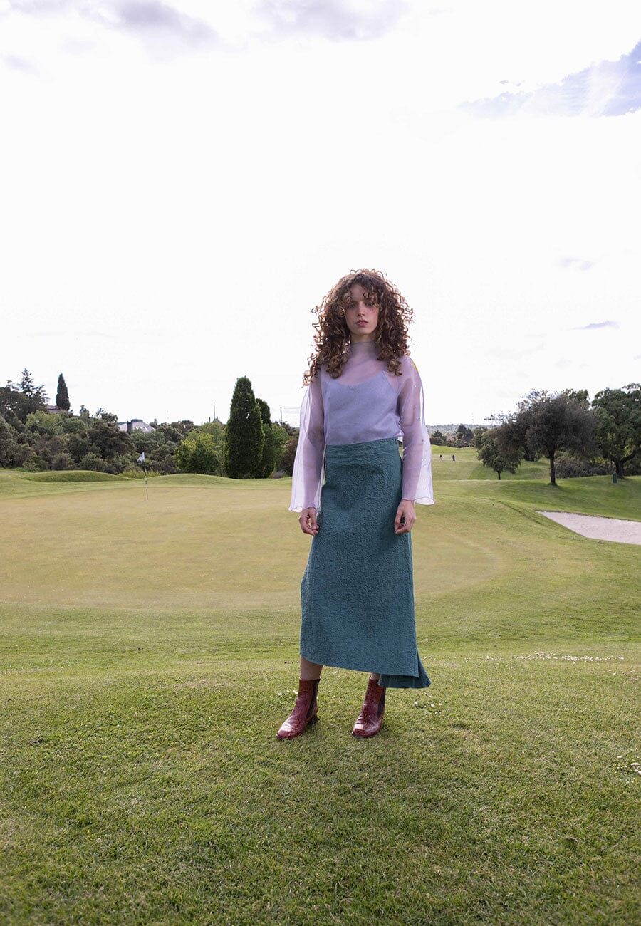 Blusa morada pintada Shirts & Blouses Luciana Estudio 