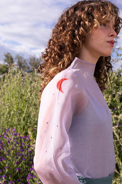 Blusa morada pintada Shirts & Blouses Luciana Estudio 