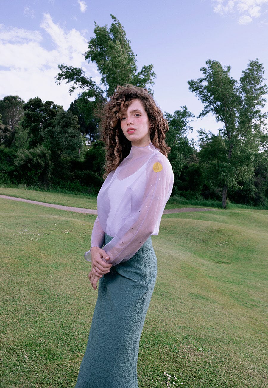 Blusa morada pintada Shirts & Blouses Luciana Estudio 
