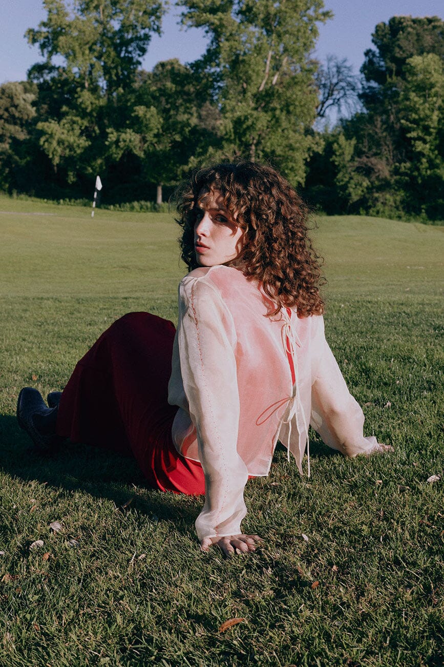 Blusa organza blanca Shirts & Blouses Luciana Estudio 