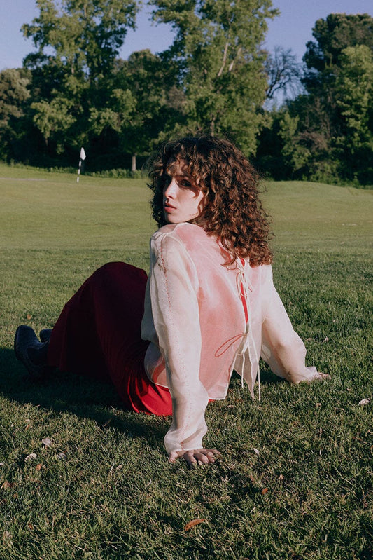 Blusa organza blanca Shirts & Blouses Luciana Estudio 