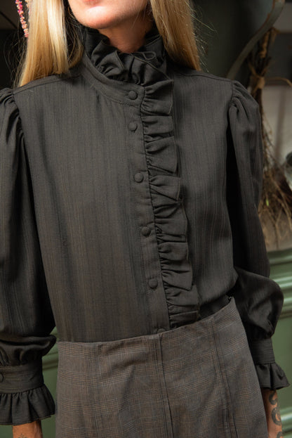 Blusa Rigi Volantes Marrón IPA BRAND 