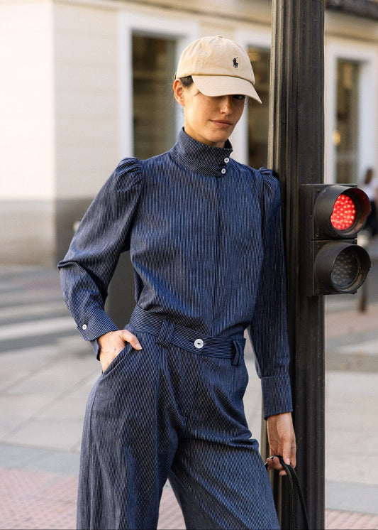 Blusa Rigot Azul Marino Shirts & blouses IPA BRAND 