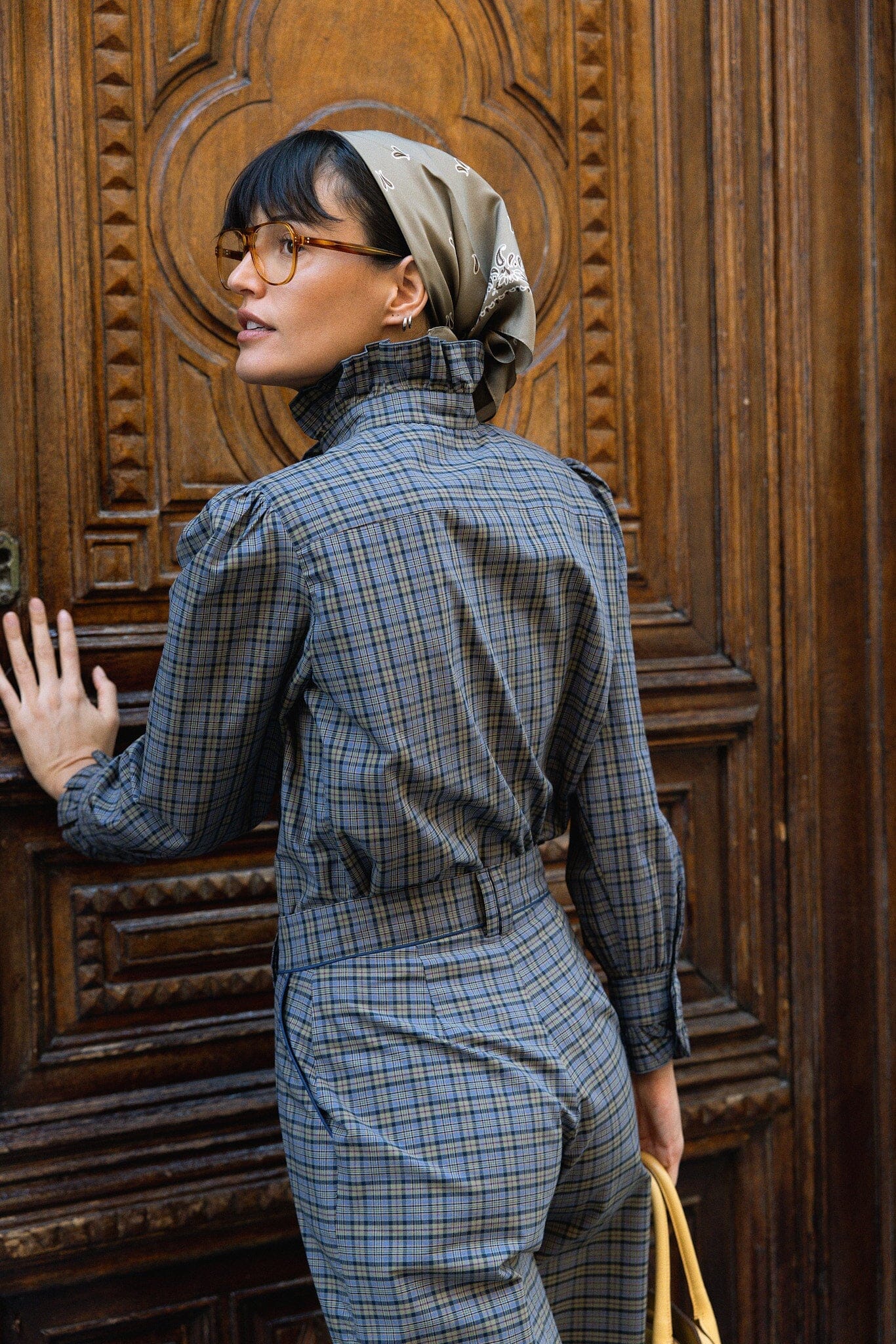 Blusa Sophie Tartán Azul Shirts & blouses IPA BRAND 