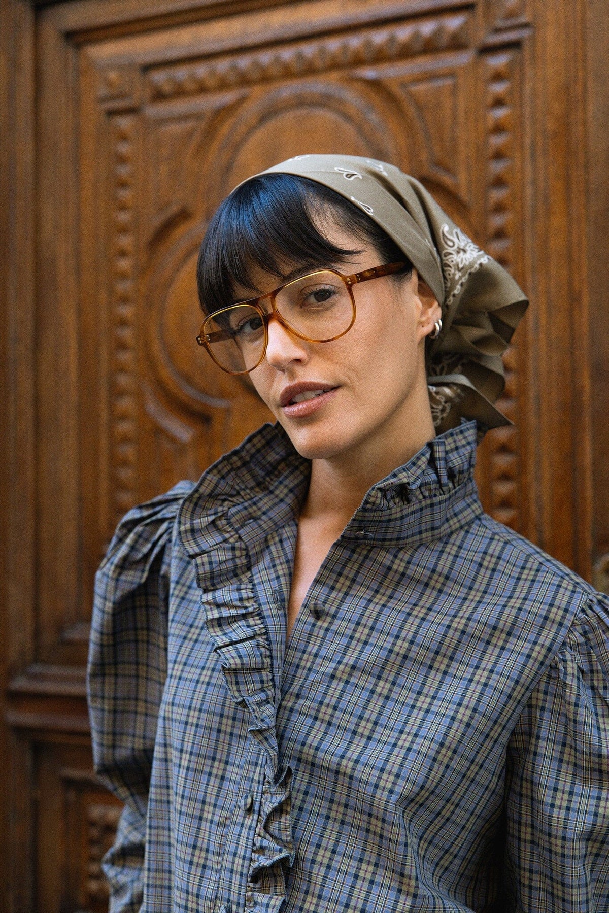 Blusa Sophie Tartán Azul Shirts & blouses IPA BRAND 