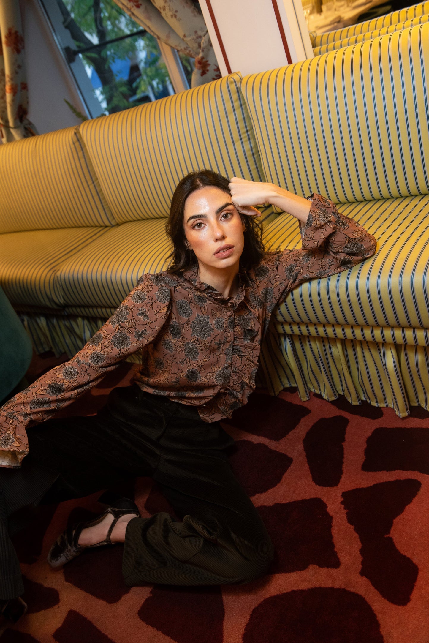 Blusa Toffe Estampado Marrón Shirts & Blouses IPA BRAND 