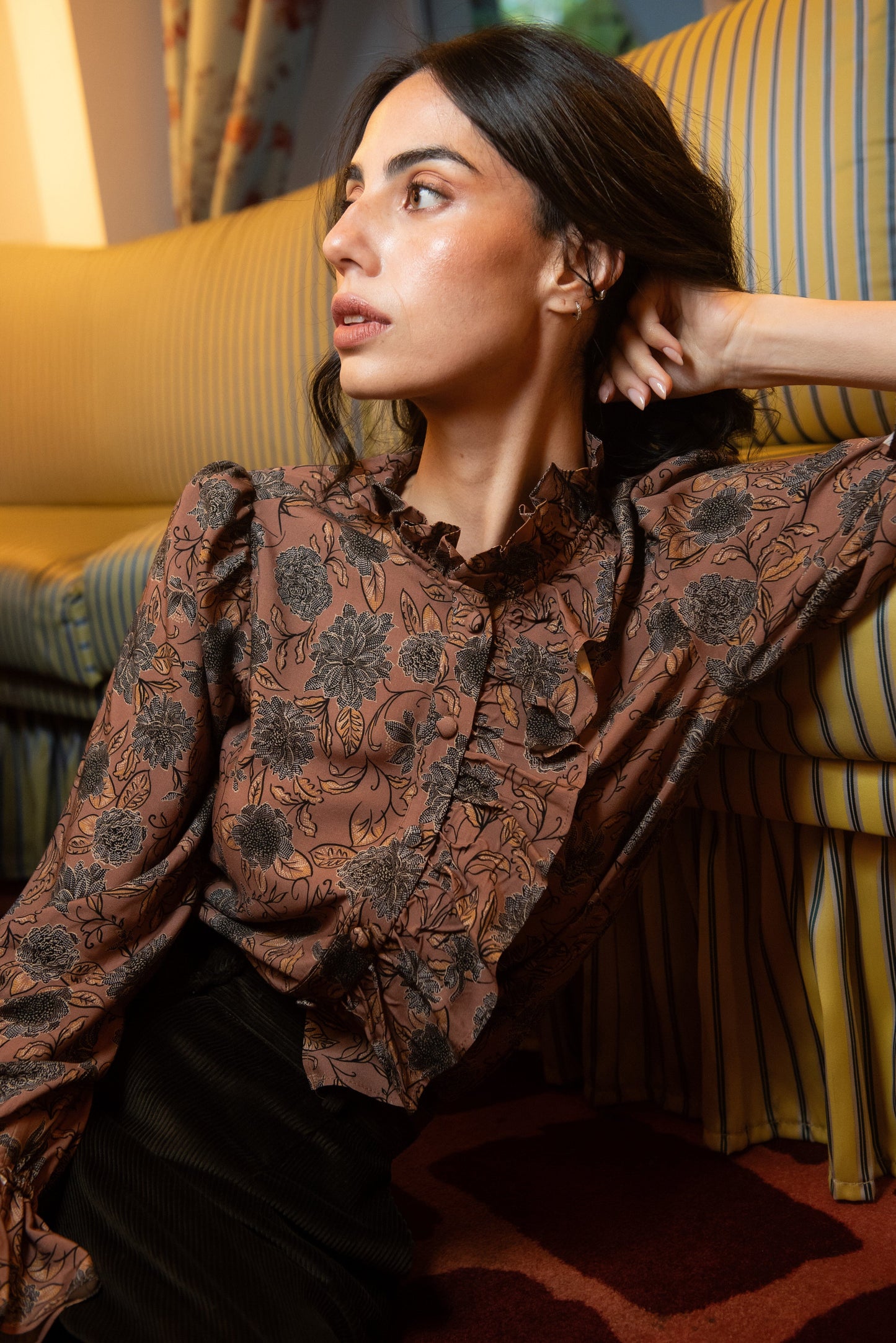 Blusa Toffe Estampado Marrón Shirts & Blouses IPA BRAND 