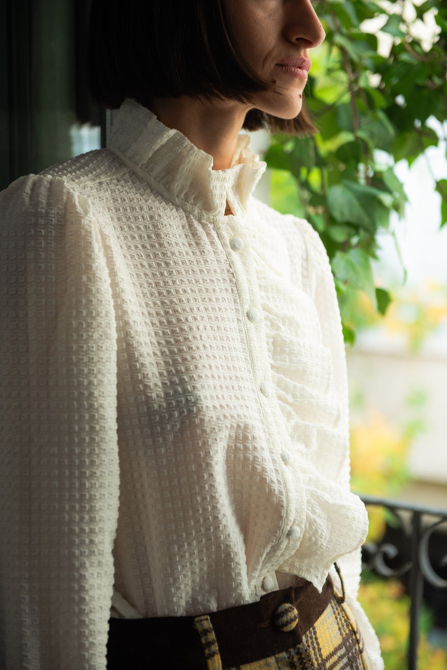 Blusa Valdora Volantes Blanca IPA BRAND 