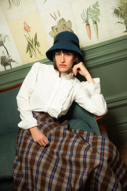 Blusa Valdora Volantes Blanca IPA BRAND 