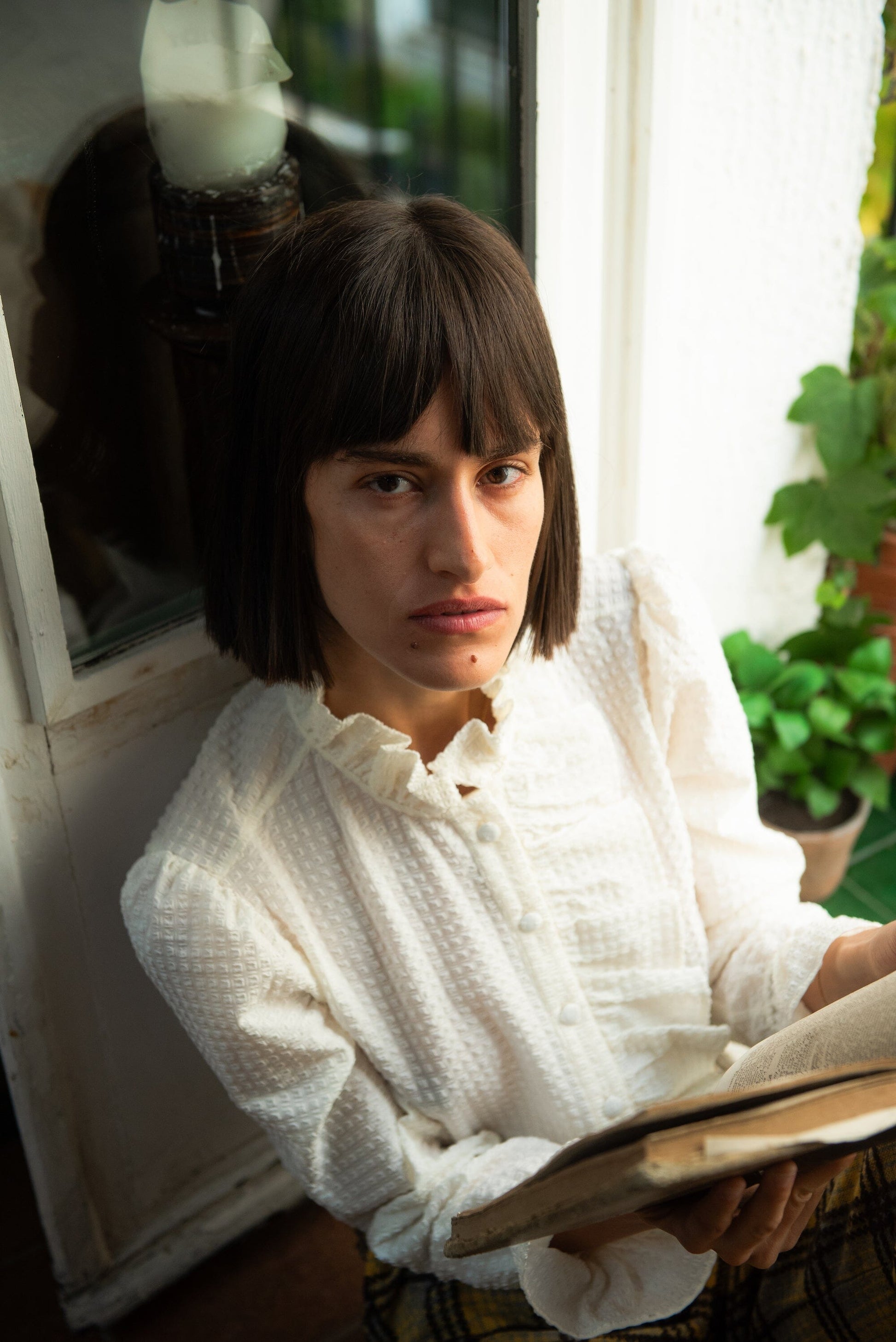 Blusa Valdora Volantes Blanca IPA BRAND 