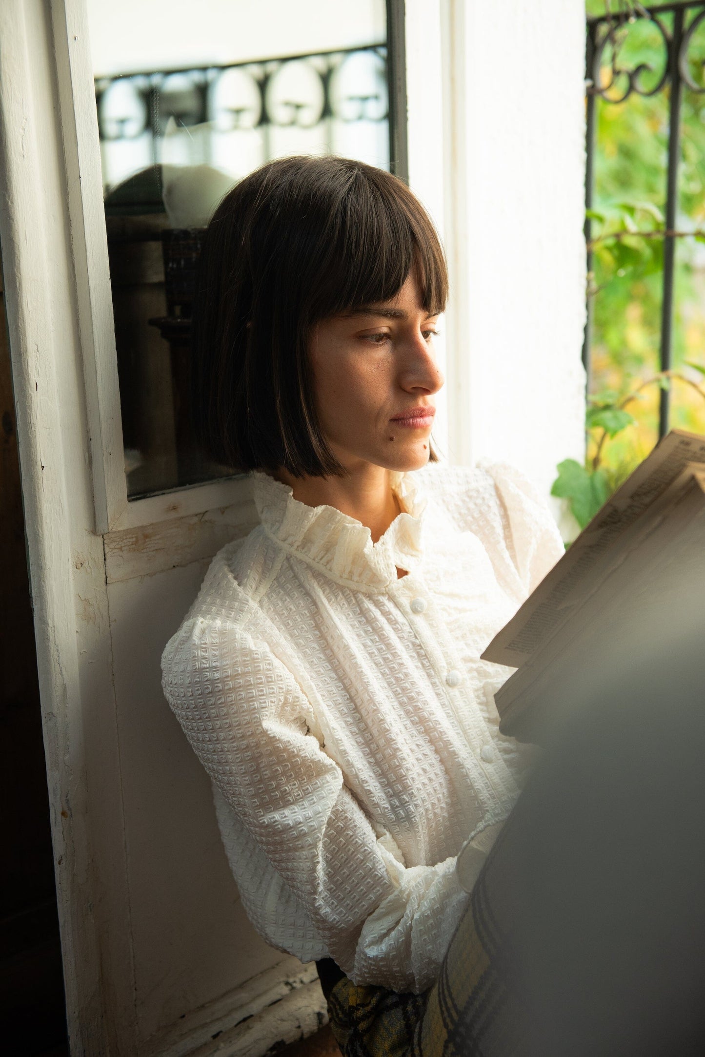 Blusa Valdora Volantes Blanca IPA BRAND 