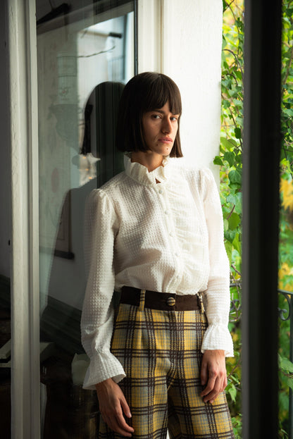 Blusa Valdora Volantes Blanca IPA BRAND 