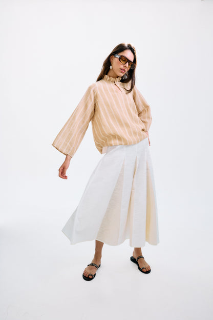 Blusa Zefiro Rayas Beige Shirts & Blouses IPA BRAND 