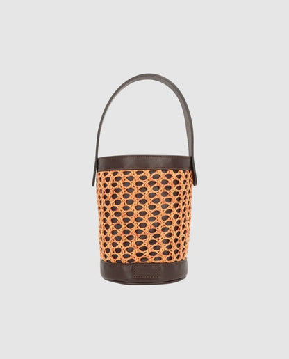 Bolso cubo Zig Zag chocolate + caldera Zahati 