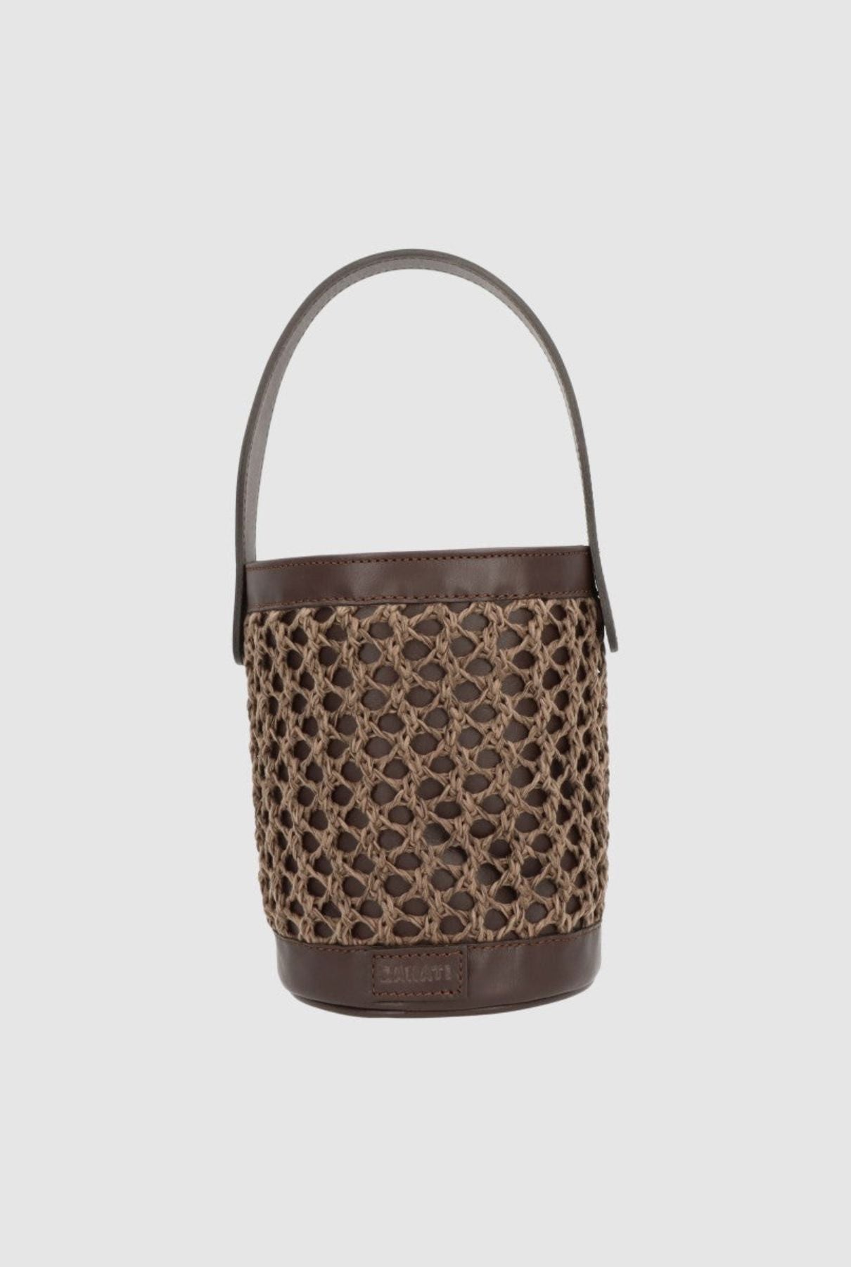 Bolso cubo Zig Zag chocolate + marrón Zahati 