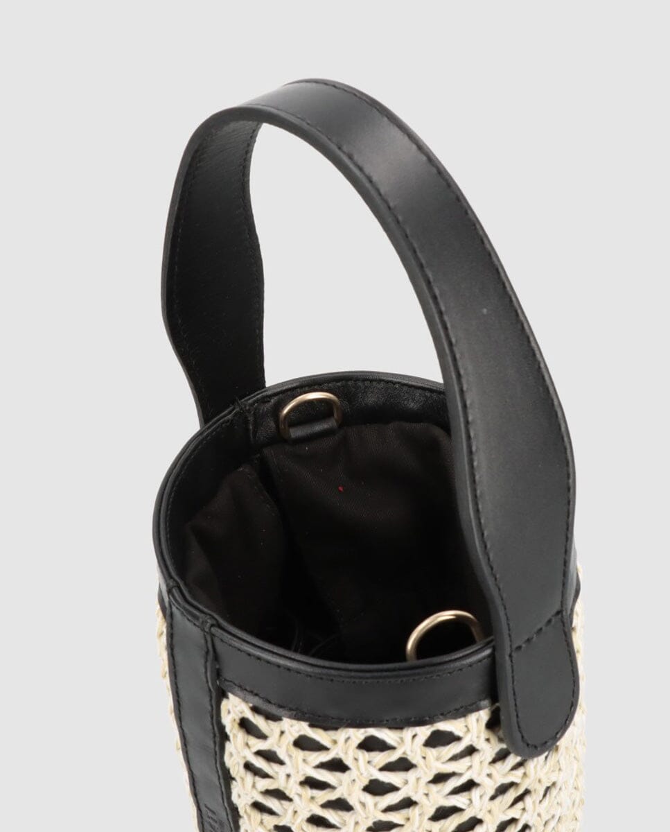 Bolso cubo Zig Zag negro + blanco Zahati 