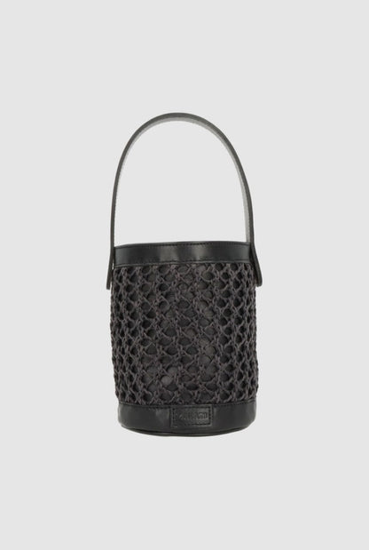 Bolso cubo Zig Zag negro + negro Zahati 