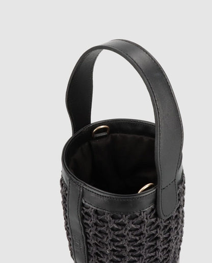 Bolso cubo Zig Zag negro + negro Zahati 
