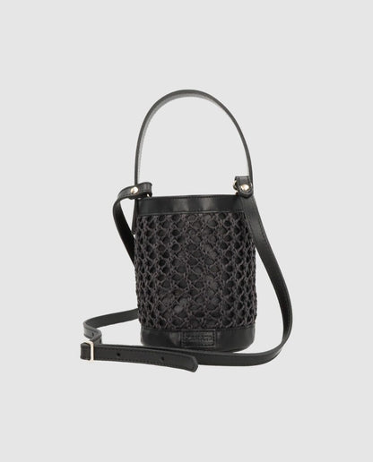 Bolso cubo Zig Zag negro + negro Zahati 