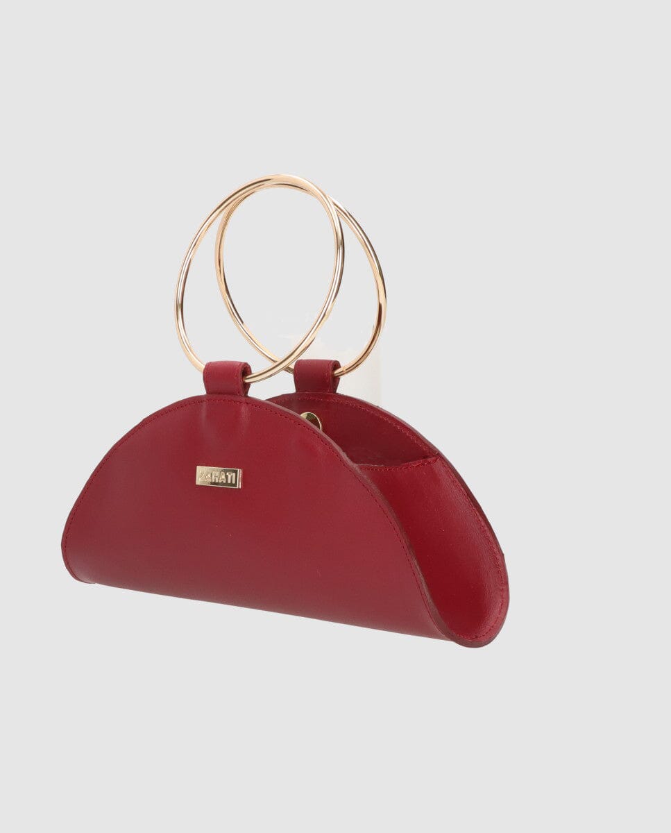 Bolso Moon Burdeos Mini-piel Bolso Zahati 