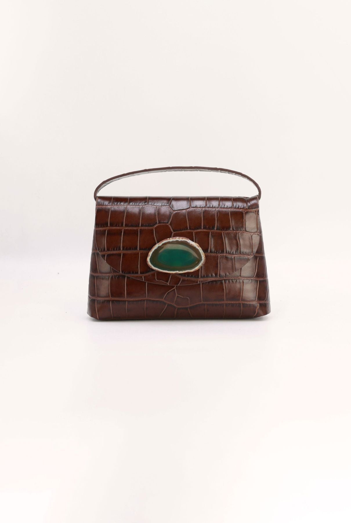 Bolso Ori Coco Marrón Ágata Verde BOLSOS Ecue 