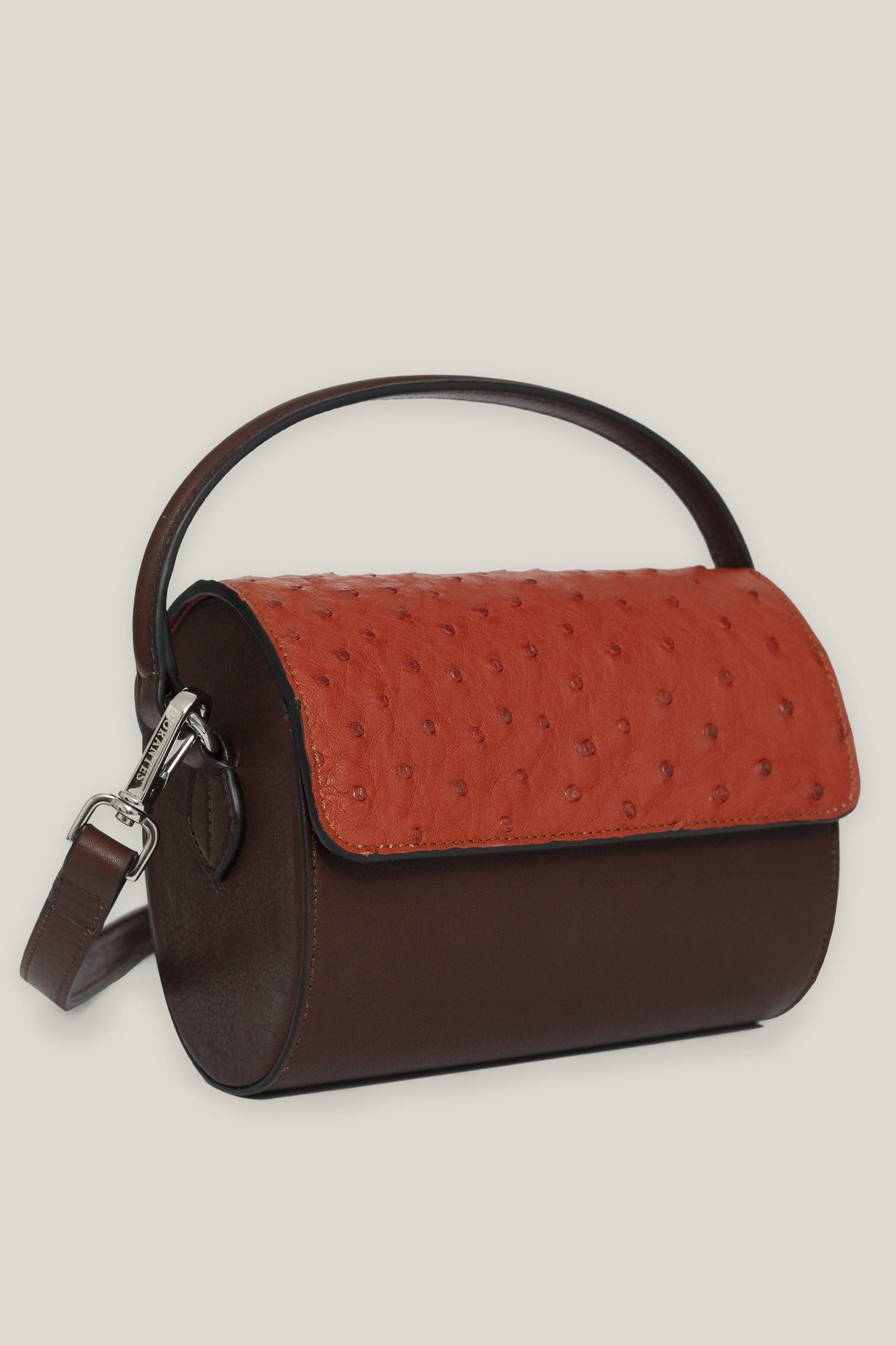 Bolso Violeta avestruz naranja Mini bags Dorantes Harness 